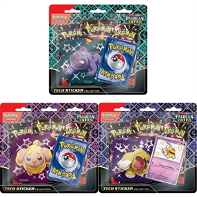 Alle 3 Tech Sticker Collections - Paldean Fates - Pokemon kort